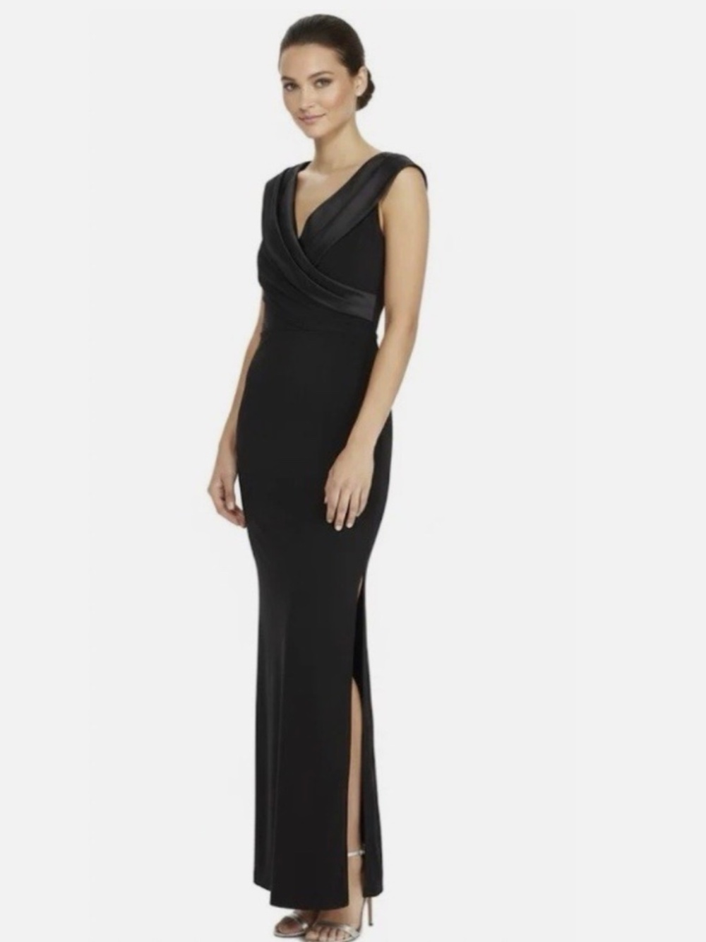 Lauren‎ Ralph Lauren Black Off Shoulder Maxi Gown | 6 | Elegant Formal